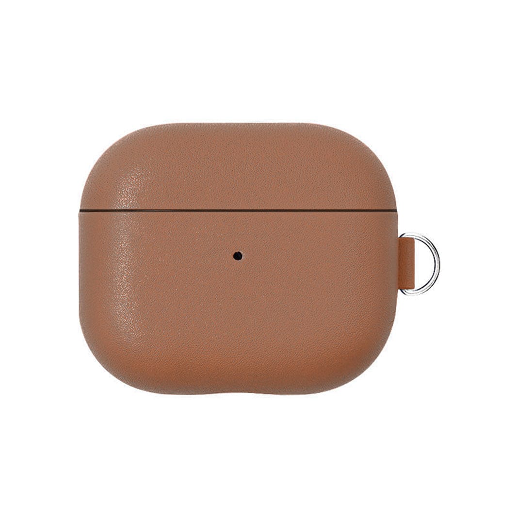 ktusu Generic Cases & Covers TPU Leather Dual Layer Hard Cover for Airpods Pro | Pro 2 Tan Brown