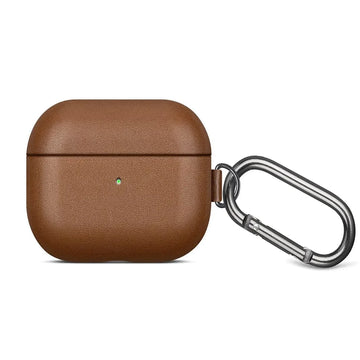 ktusu Generic Cases & Covers TPU Leather Dual Layer Hard Cover for Airpods Pro | Pro 2 Tan Brown