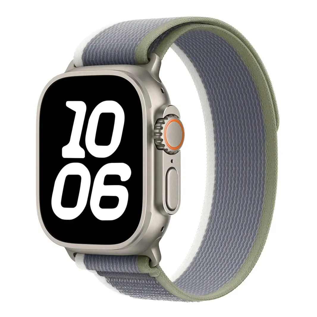 Natural / Green Grey Trail Loop for Apple Watch 42 | 44 | 45 | Ultra 49 | 46mm S10 Watch Bands