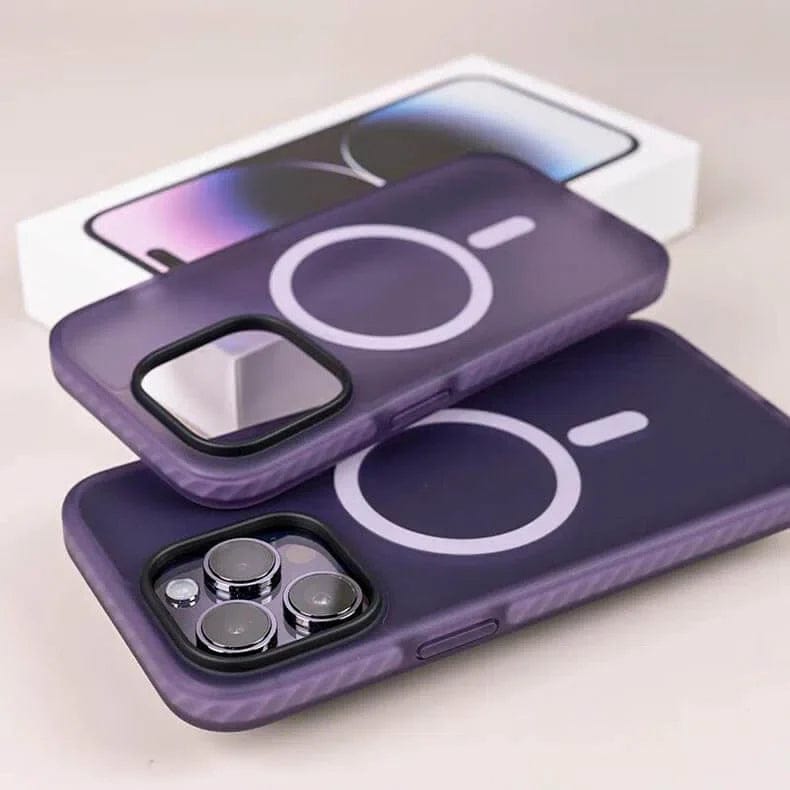Cases & Covers for iPhone 14 Pro Max / Purple / With Magsafe Translucent Matte Hard Phone Back Case Cover for Apple iPhone