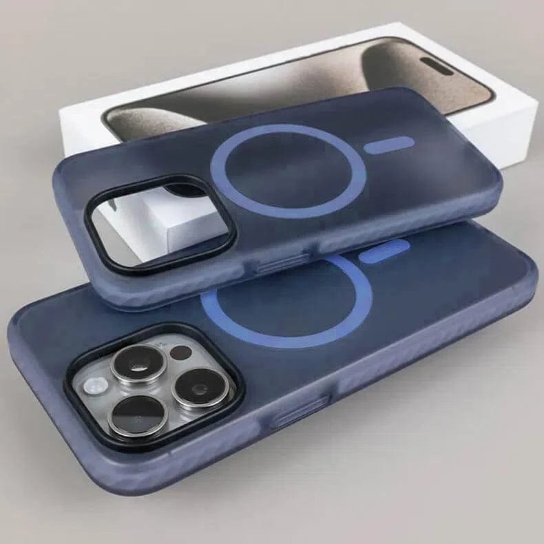 Cases & Covers for iPhone 14 / Sierra Blue / With Magsafe Translucent Matte Hard Phone Back Case Cover for Apple iPhone
