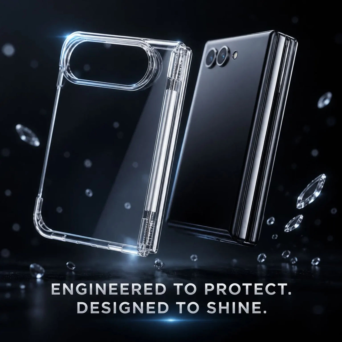 Crystal Clear Transparent Hard Case with Hinge Protection for iPhone Duo Transparent KTSU4RHZM 8905969512637