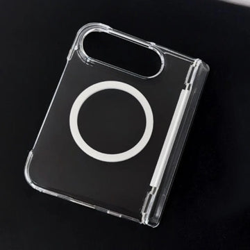 Crystal Clear Transparent Magnetic Magsafe Hard Case with Hinge Protection for iPhone Duo Transparent KTSU3CDTL 8938464021373