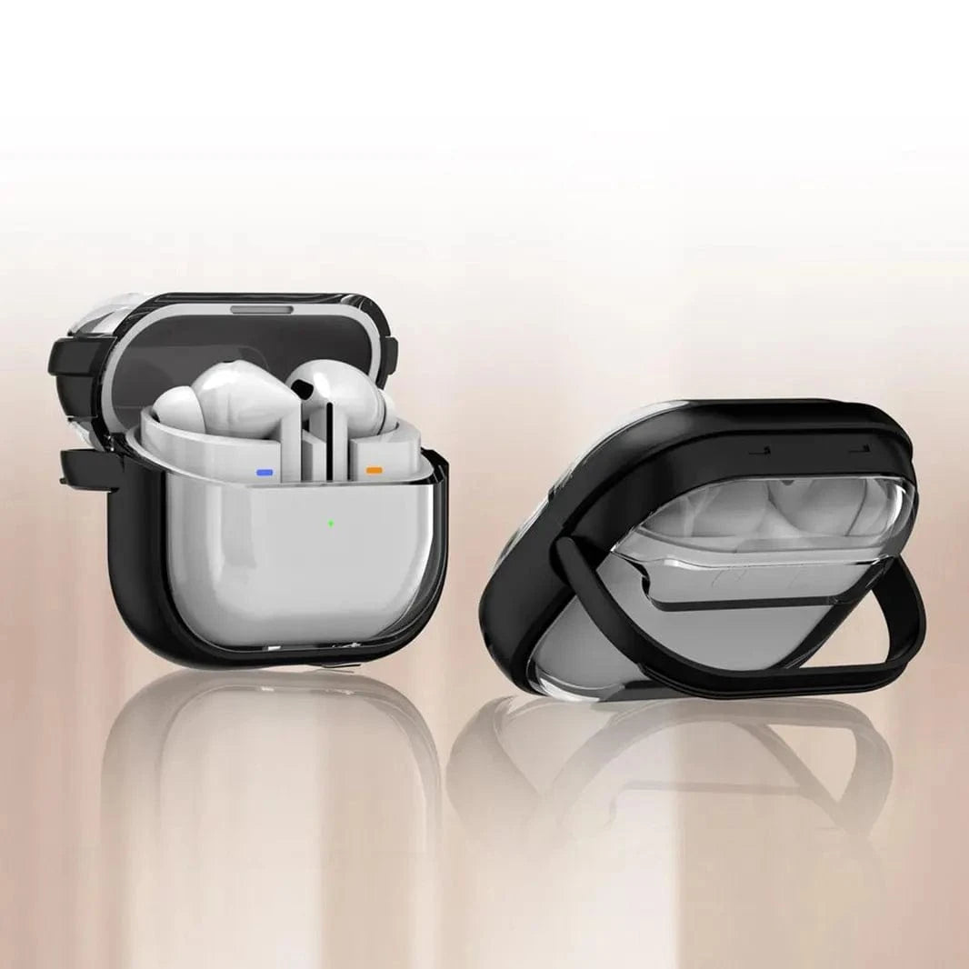 ktusu Generic Cases & Covers Transparent Kickstand Keychain Case for Samsung Galaxy Buds 3 | 3 Pro