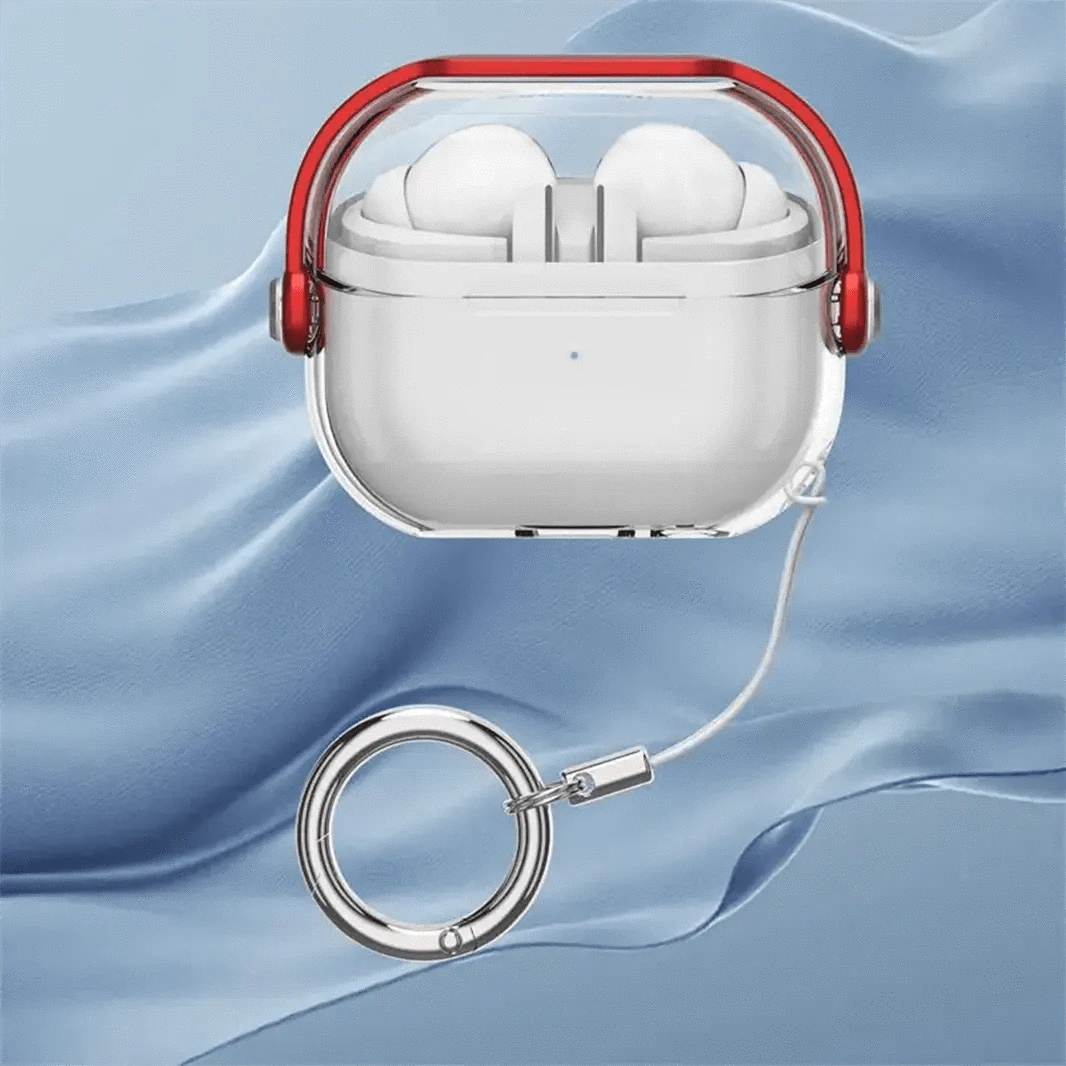 ktusu Generic Cases & Covers Transparent Musical Soft TPU Cover for Samsung Buds3 Red