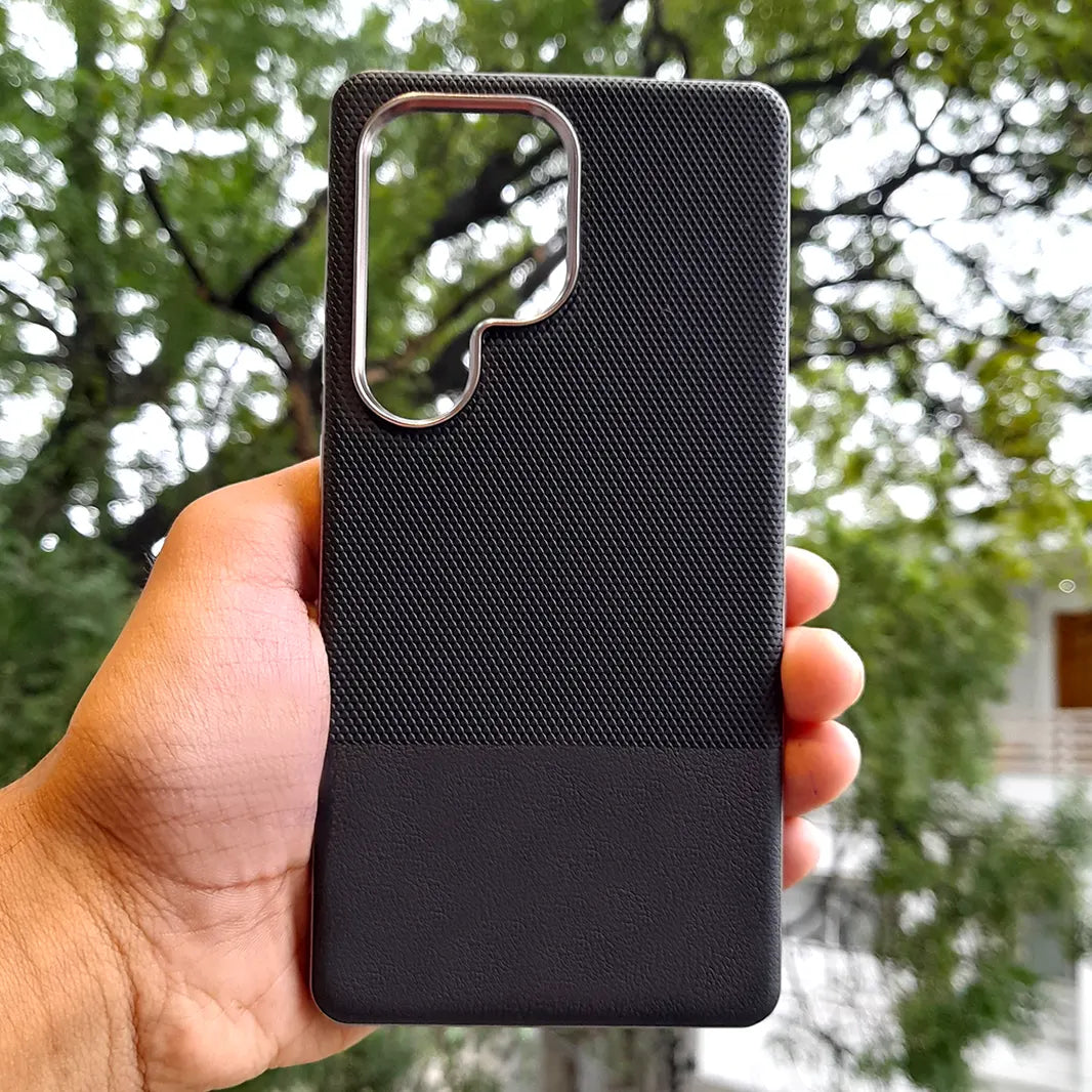 ktusu Generic Cases & Covers Triangle Leather Texture Case for Samsung S25 Ultra Black