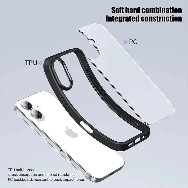 Cases & Covers Ultra Crystal Clear Matte Frame Case for iPhone 16