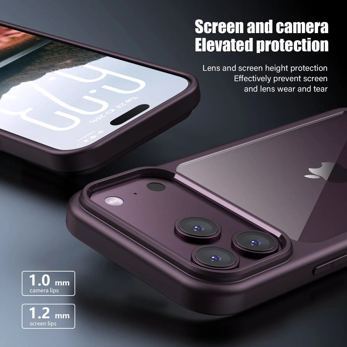 Ultra Crystal Clear Matte Frame Case for iPhone 18 Pro