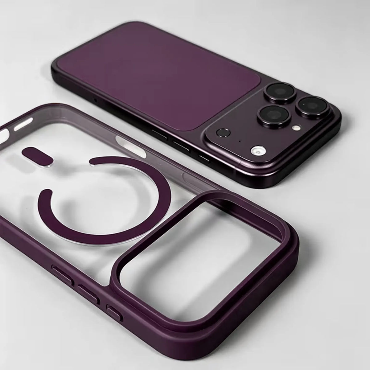 Ultra Crystal Clear Matte Frame MagSafe Case for iPhone 18 Pro Max