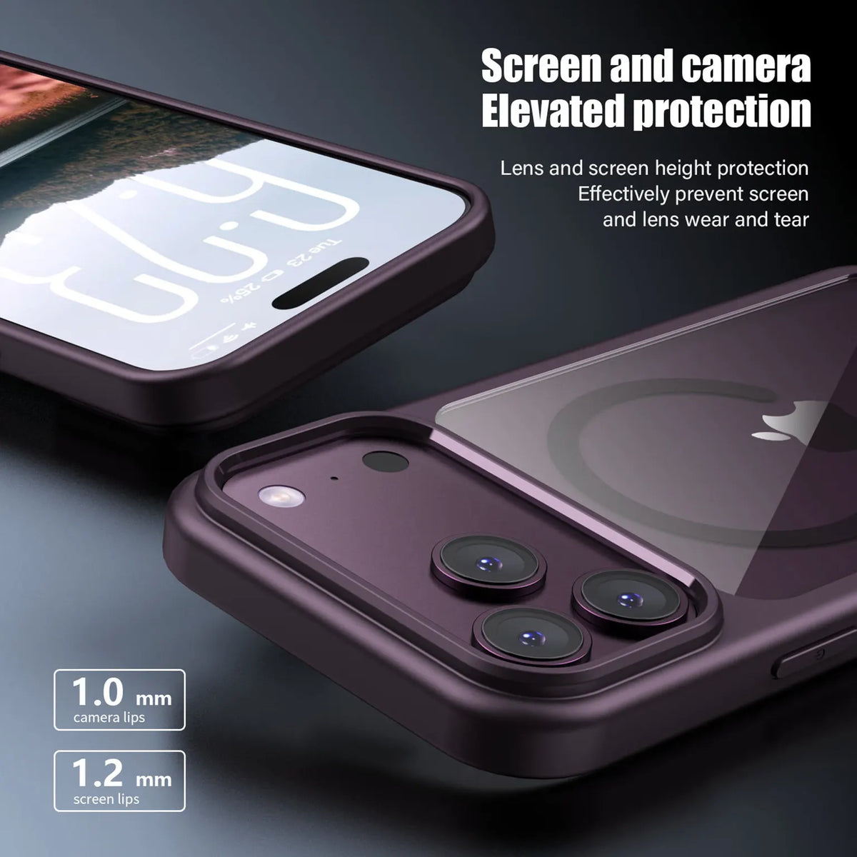 Ultra Crystal Clear Matte Frame MagSafe Case for iPhone 18 Pro Max
