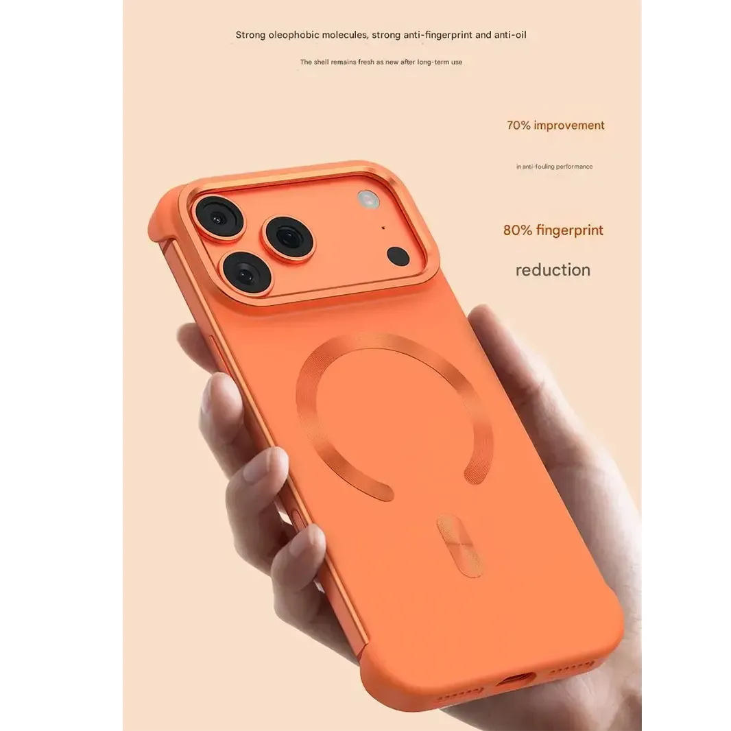 Ultra Thin Frameless Matte Magnetic Magsafe Back Case for iPhone 17 Pro Max Cases & Covers