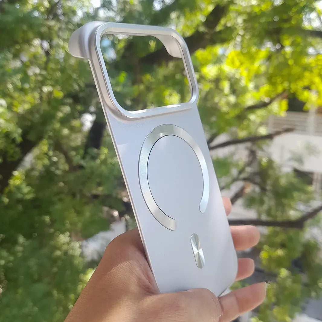 with magsafe / Silver Ultra Thin Frameless Matte Magnetic Magsafe Back Case for iPhone 17 Pro Max Cases & Covers