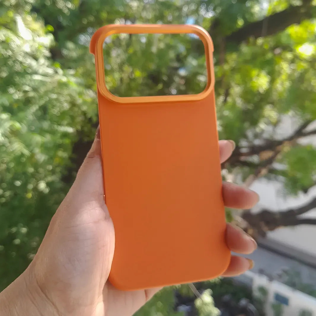 without magsafe / Cosmic Orange Ultra Thin Frameless Matte Magnetic Magsafe Back Case for iPhone 17 Pro Max Cases & Covers