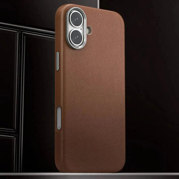 Cases & Covers Vegan Leather Metal Button Magsafe Case for iPhone 16