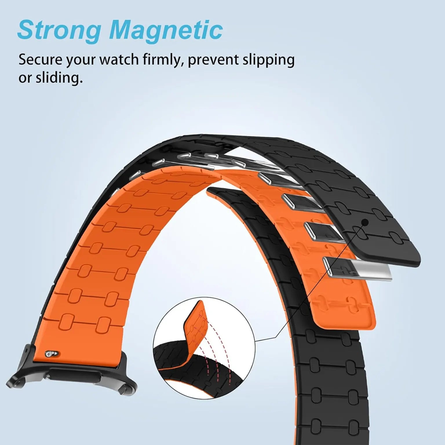 Velour Silicone Magnetic Loop for Samsung Watch Ultra 47mm Watch Bands