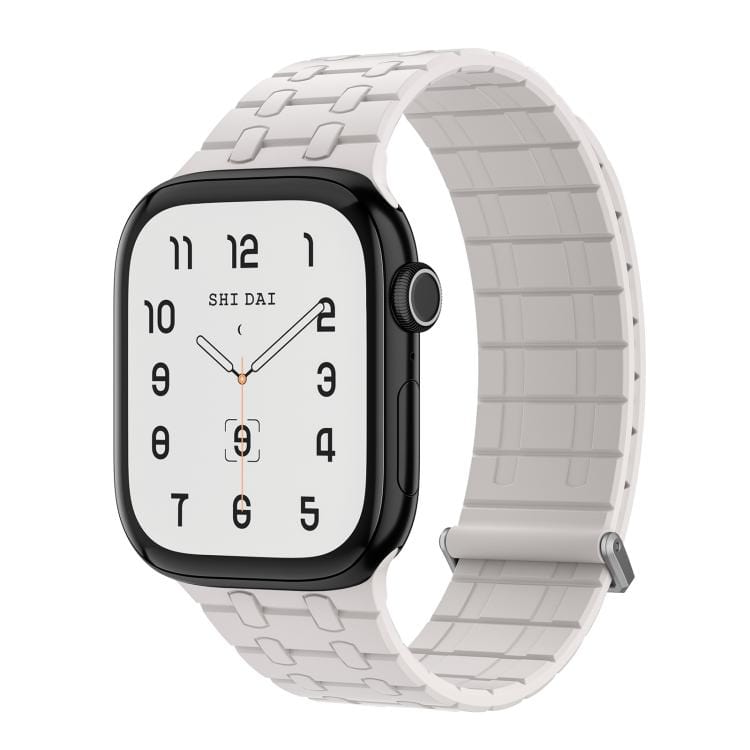 ktusu Generic Watch Bands Velour Silicone Magnetic Loop with Clasp for Apple Watch 42 | 44 | 45 | Ultra 49 | 46mm S10 Starlight