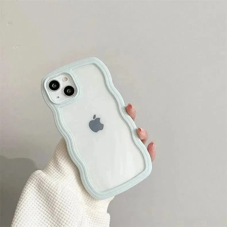 ktusu Generic Cases & Covers Wavy Edge Soft TPU Dual Layer Case for iPhone 14 Pro Max Powder Blue