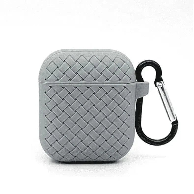 Cases & Covers for Airpods 1 | 2 / Grey Apple Airpods Cases Covers Woven Pattern Silicone Soft