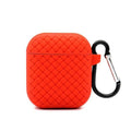 Cases & Covers for Airpods 1 | 2 / Red Apple Airpods Cases Covers Woven Pattern Silicone Soft