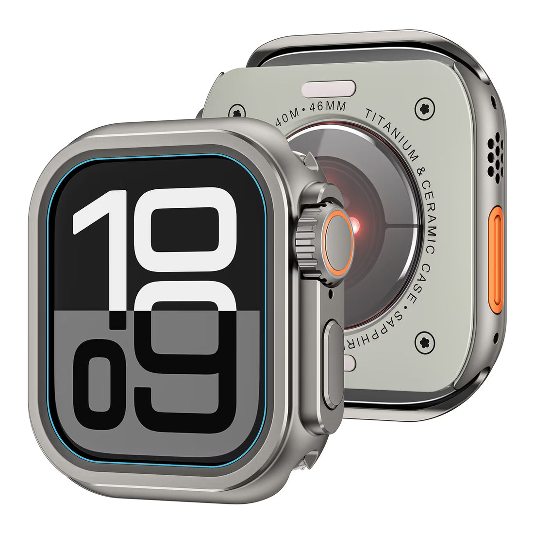 Cases & Covers Zinc Alloy PC Rugged Metal Case Cover for Apple Watch 46mm S10