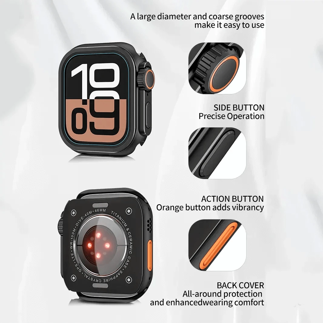 ktusu Generic Cases & Covers Zinc Alloy PC Rugged Metal Case Cover for Apple Watch Ultra 49mm