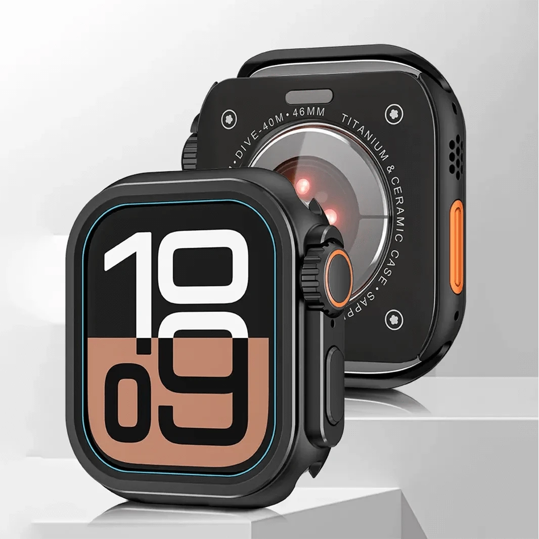 ktusu Generic Cases & Covers Zinc Alloy PC Rugged Metal Case Cover for Apple Watch Ultra 49mm Black